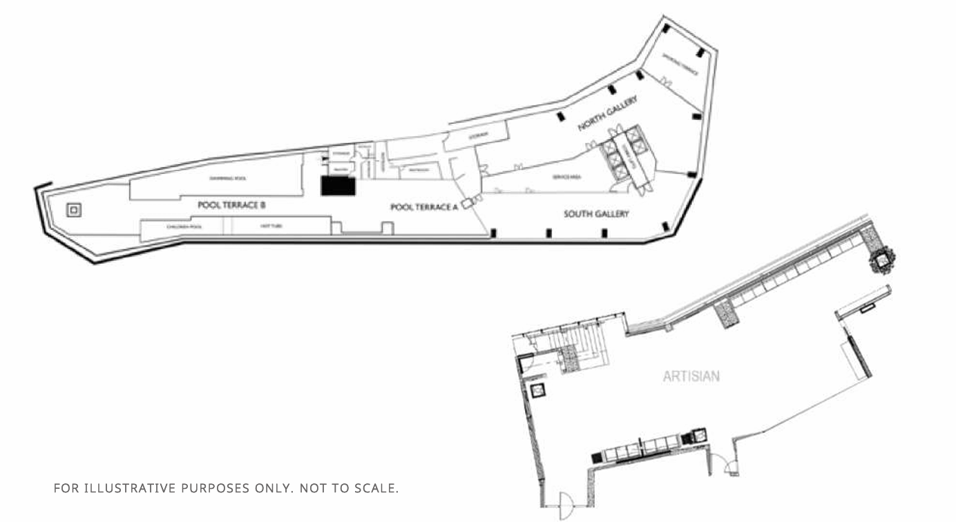 Pool Terrace A & B, North & South Gallery, Artisan